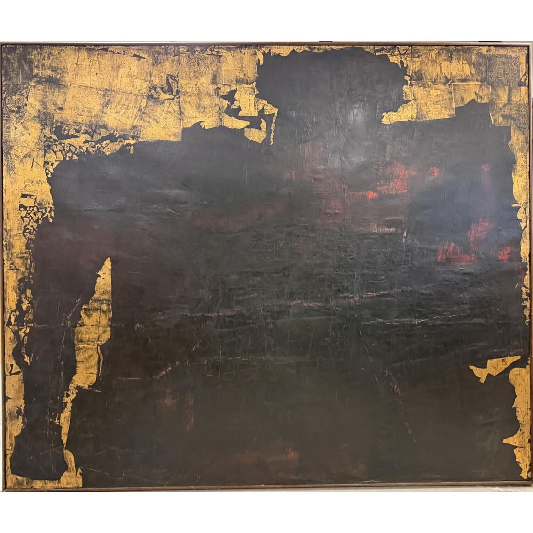 Monumental Vintage Abstract Expressionist Painting (1 of 4)