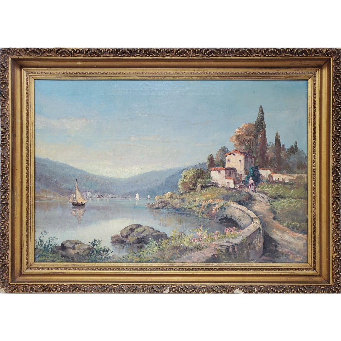 Vintage Large Painting Oil on Canvas (1 of 5)