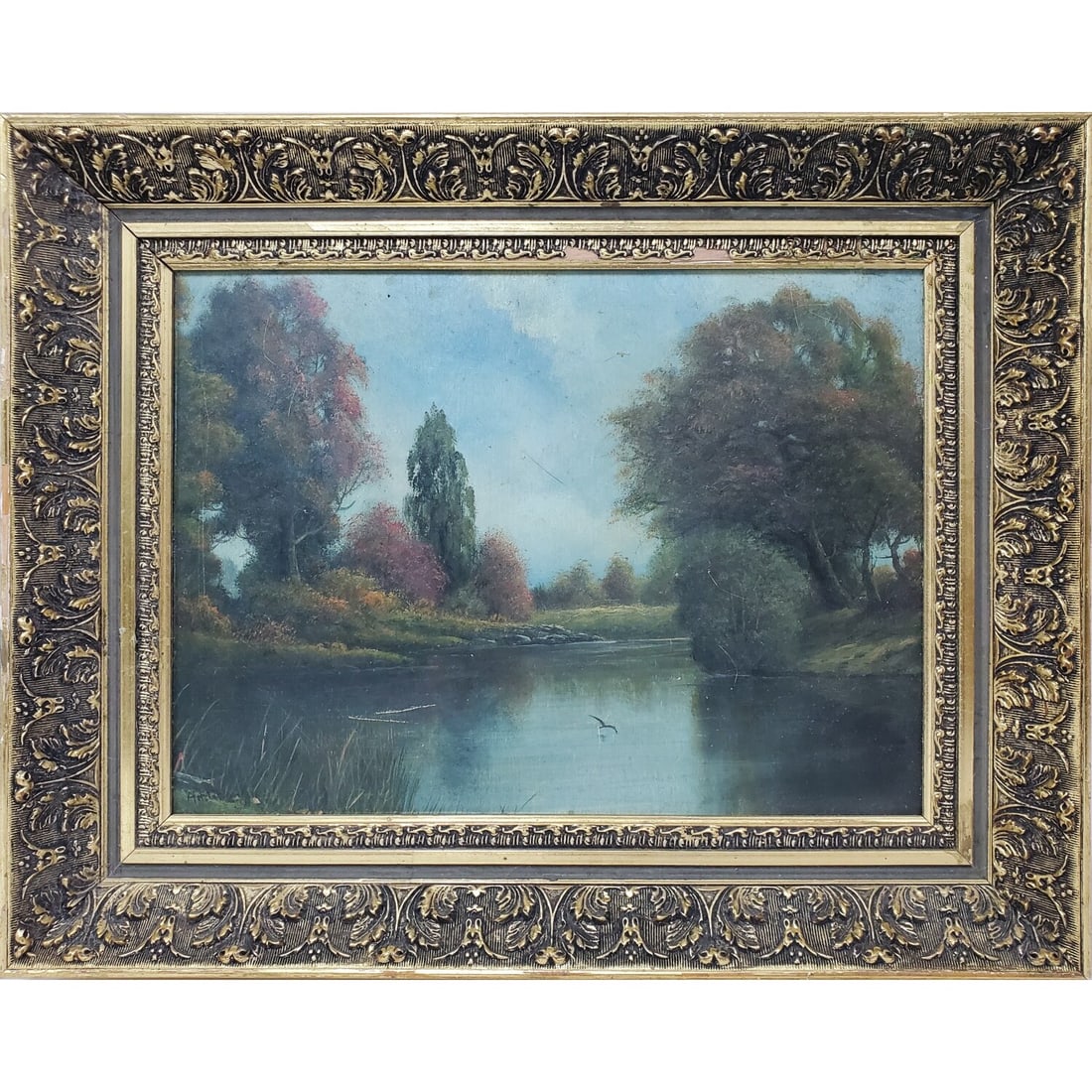 Signed Painting Oil on Board (1 of 3)
