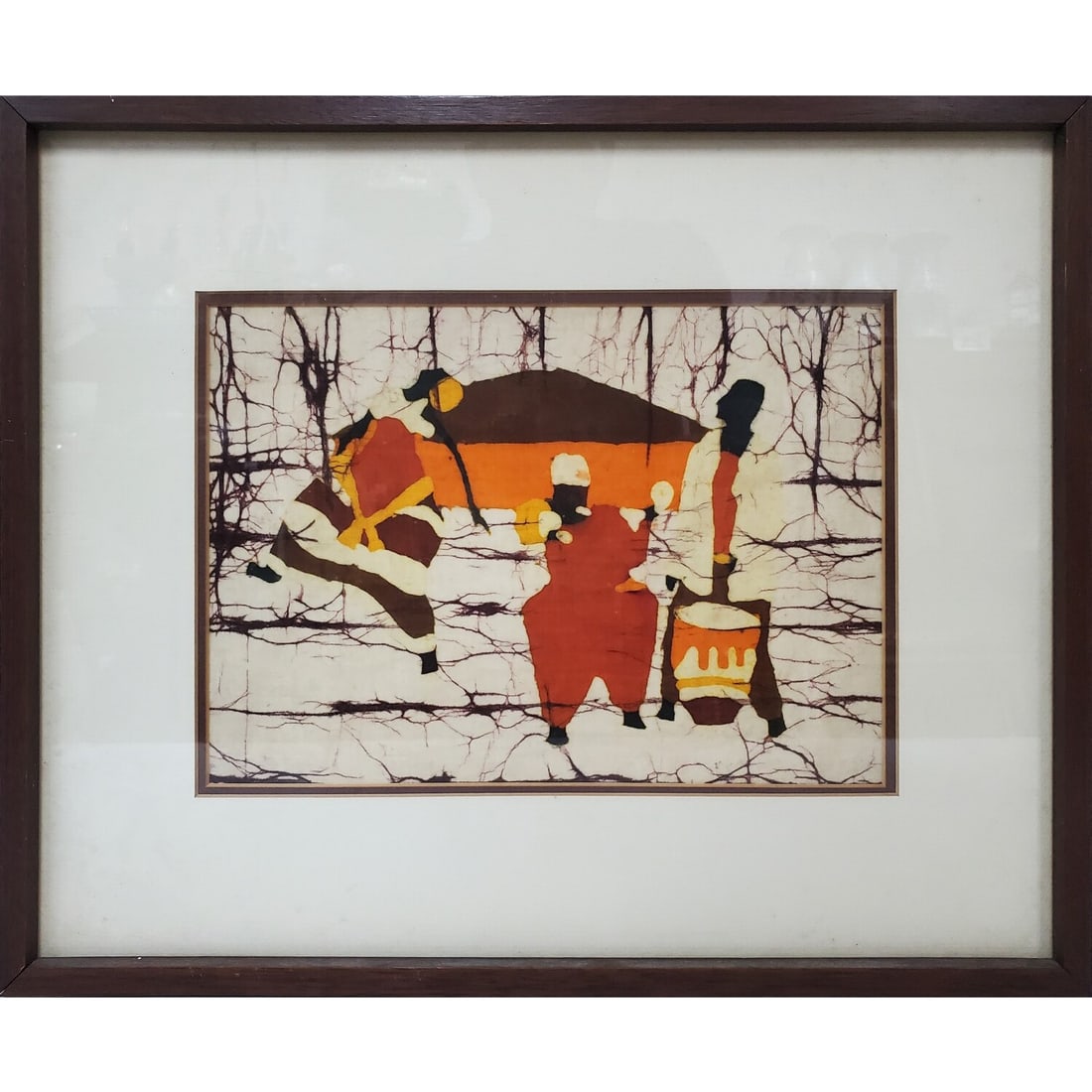 African Batik Painting on Fabric (1 of 2)