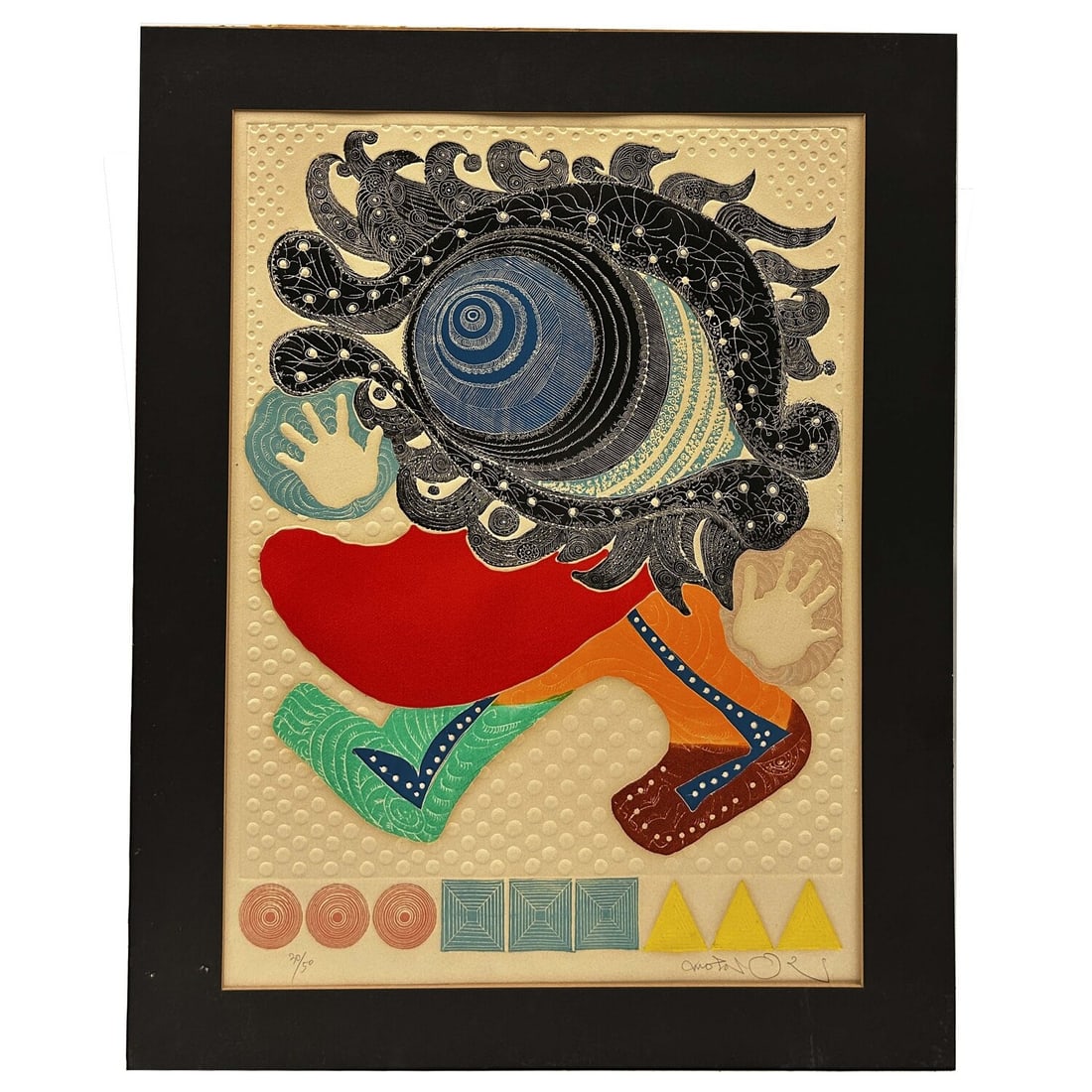 Motoi Oi, Japanese (1910-2004) Color Etching (1 of 3)