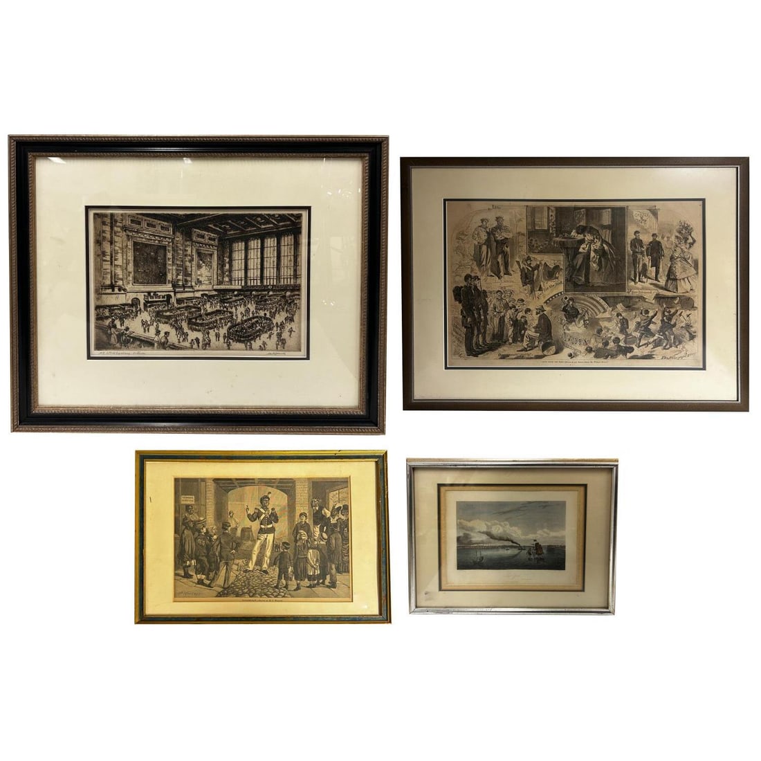 3 Vintage American Engravings Incl. Nat Lowell (1 of 5)