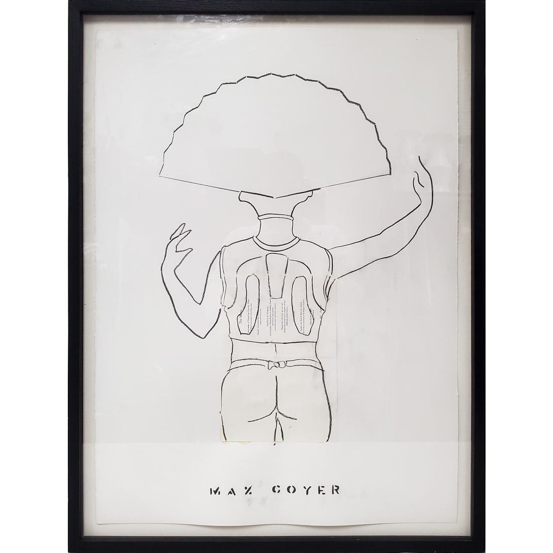 Max Coyer, American (1954-1988) Drawing: Max Coyer, American (1954-1988) Drawing Mixed Media on Paper. Signed at The Bottom. In Original Frame Under Glass. Has Not Been Examined Out of Frame. Condition: Excellent. Dimensions: Sight-29.75" x 