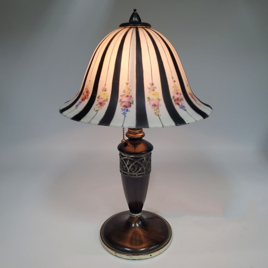 Pairpoint Antique Reverse Painted Glass Lamp (1 of 7)