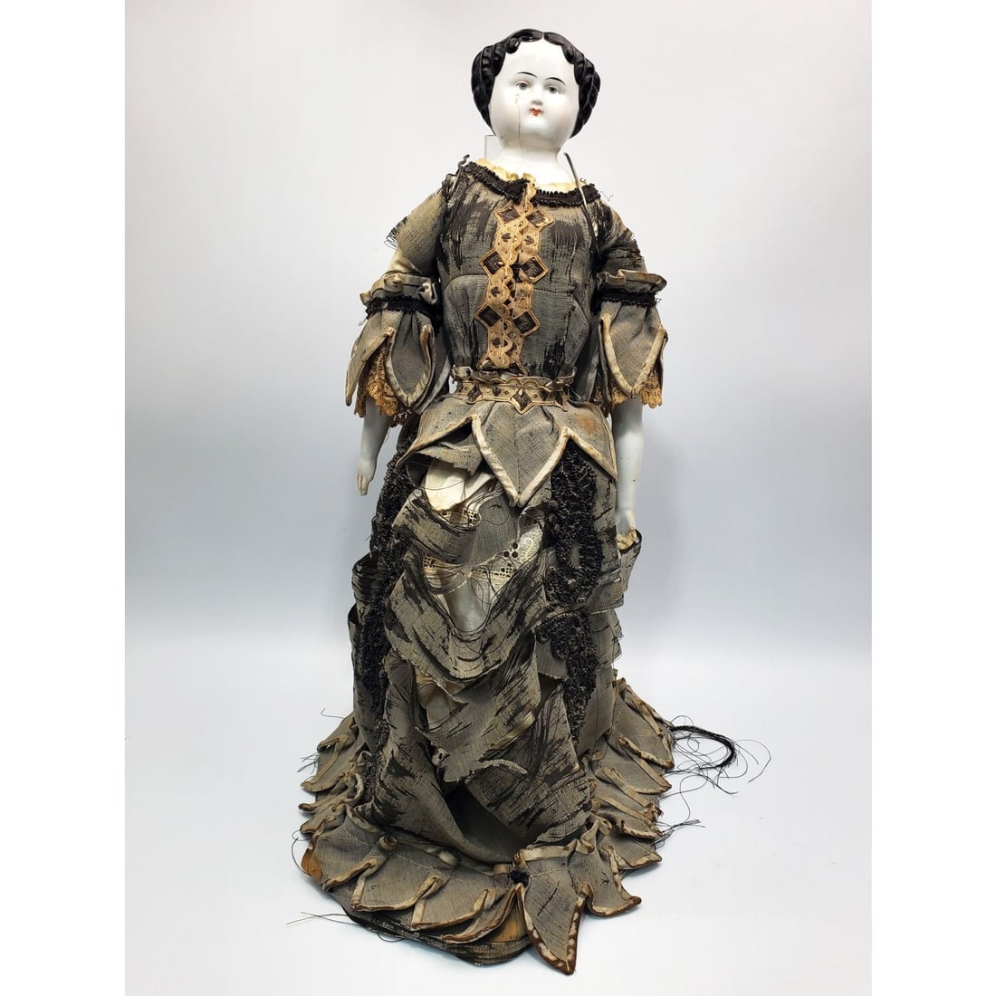 German Antique 19th C. Porcelain Head Doll (1 of 5)