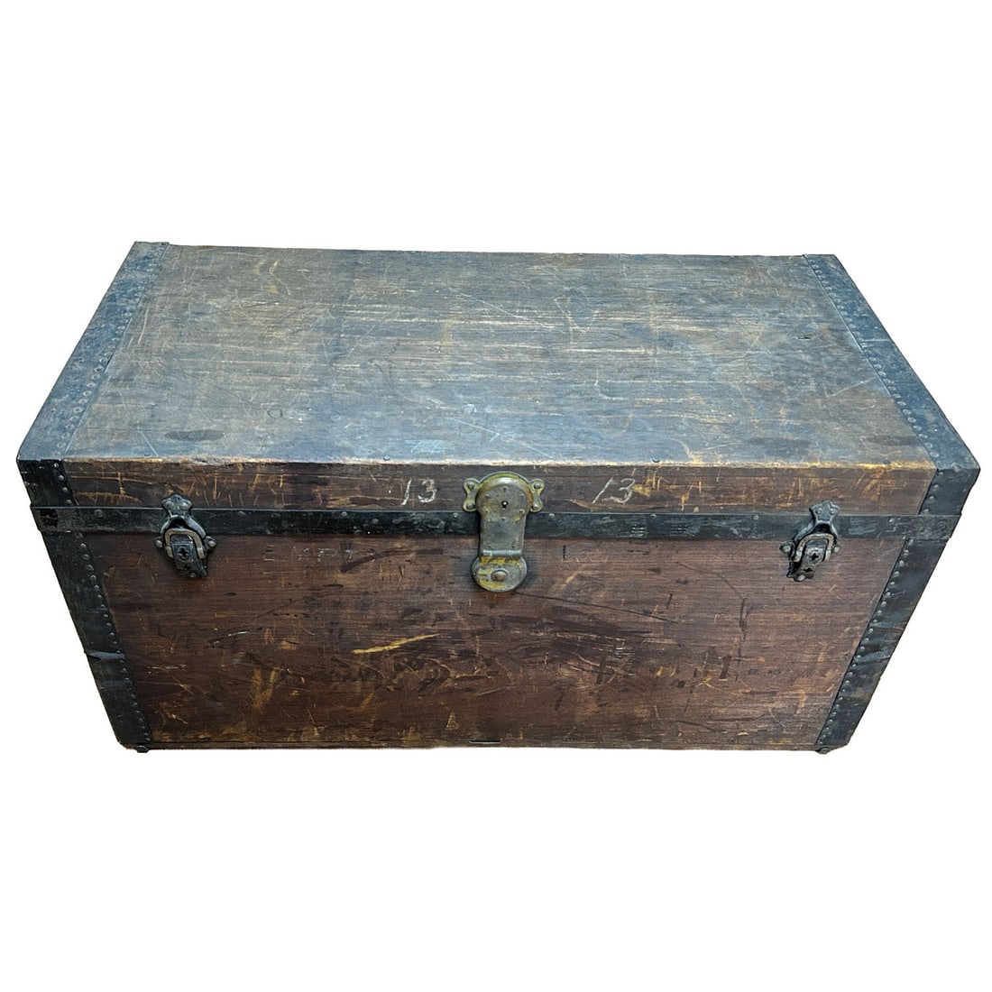 Antique Wood Steamer Trunk (1 of 5)