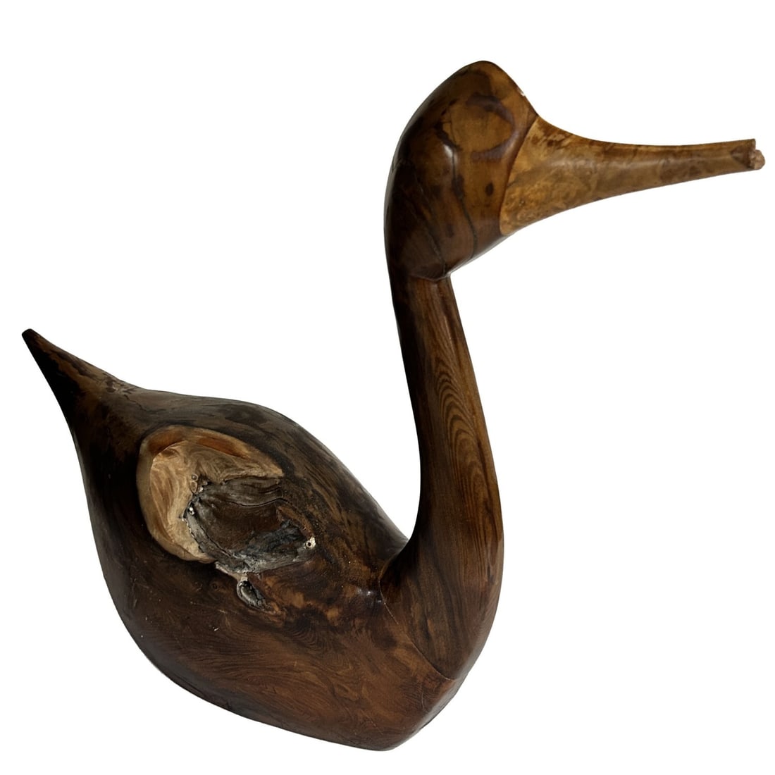 Signed "Burlingham" Carved Wood Duck Decoy, 1979 (1 of 4)