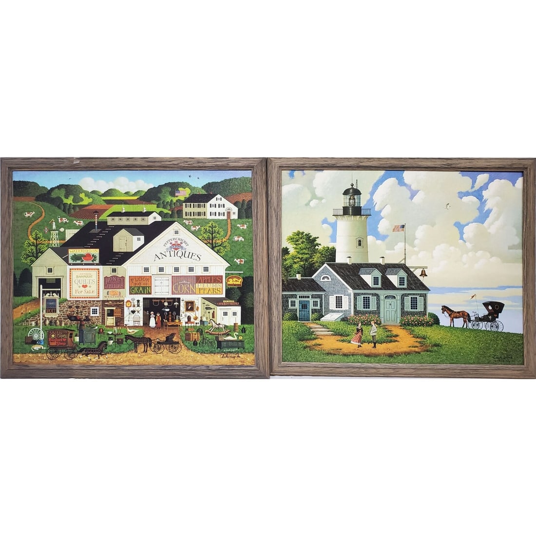 2 Charles Wysocki Lithographic Canvas Prints (1 of 5)