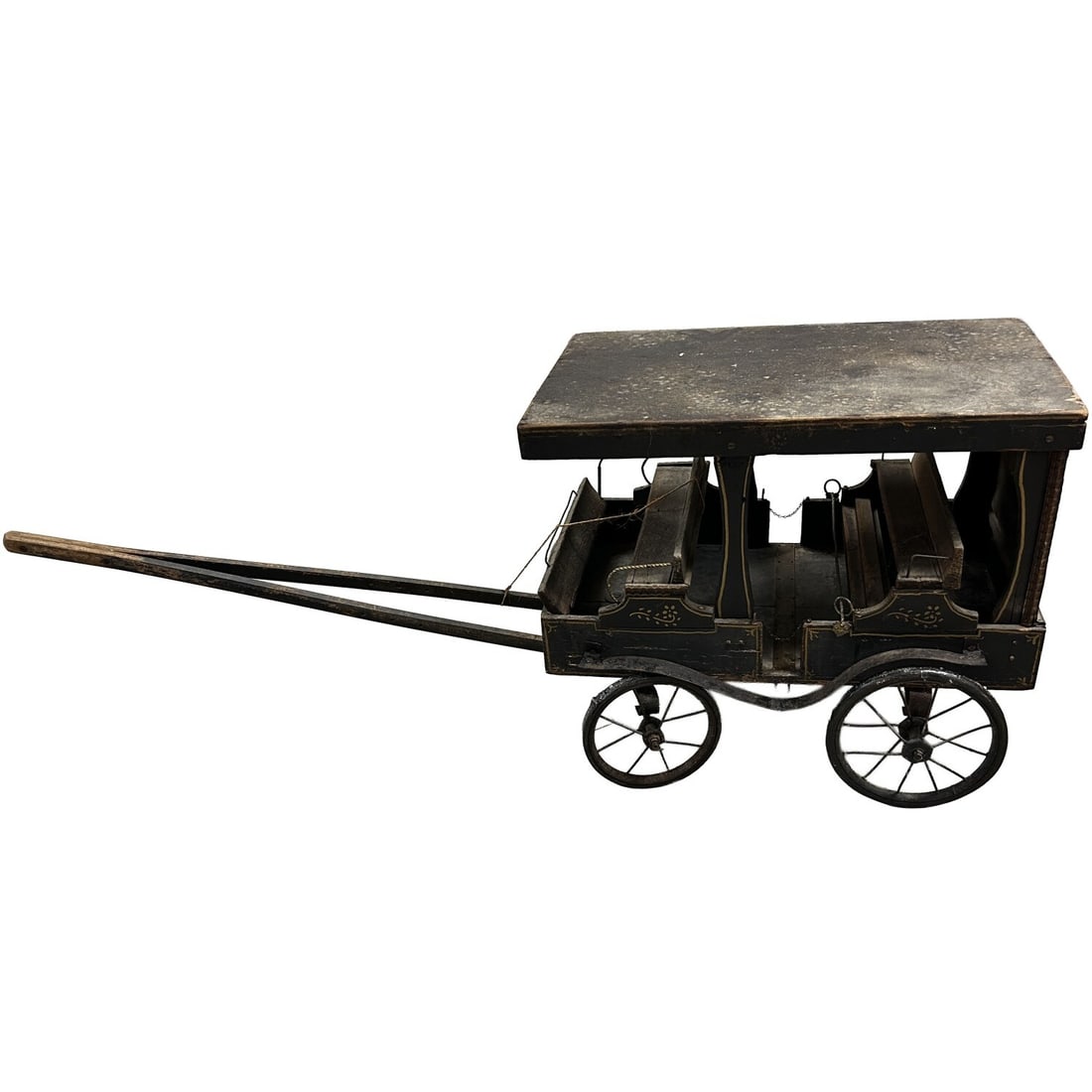 Antique Child's Pull Toy Wooden Carriage / Wagon (1 of 7)