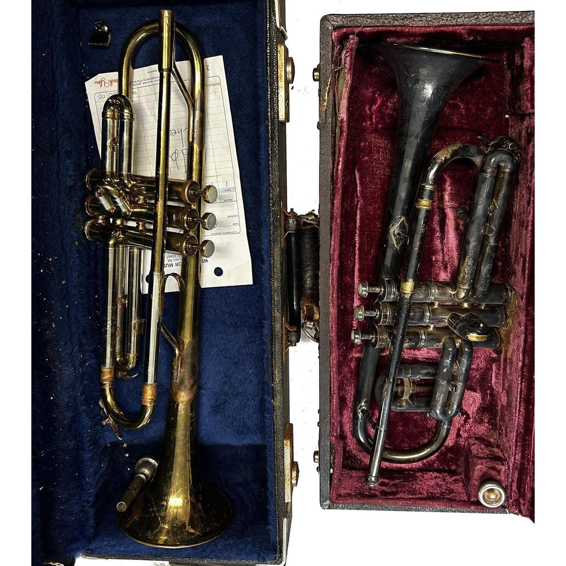 Lot of 2 Vintage Trumpets Incl. C. G. Conn & Yale (1 of 5)