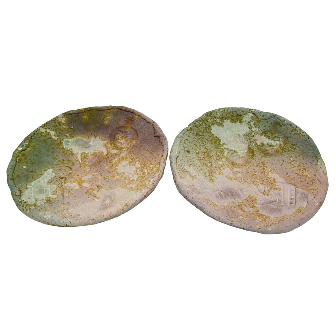Tony Evans RAKU Pottery 3D Faces Plates (1 of 7)