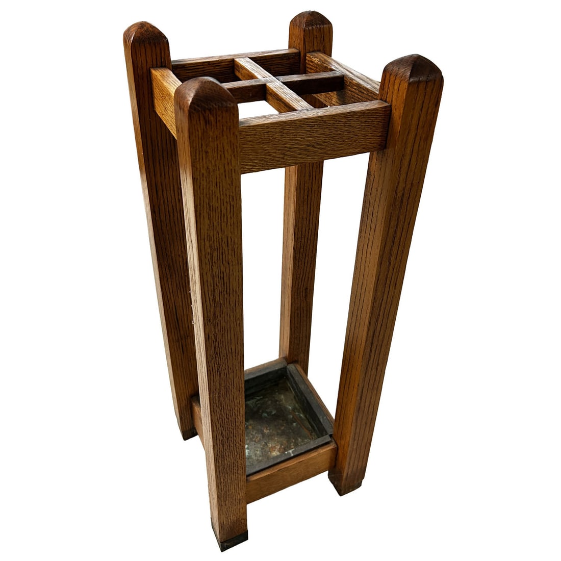 Old Umbrella Stand: Old Umbrella Stand. Condition: Sold As Is. Dimensions: H-27.5" x W-9.75" x Depth-9.75". Provenance: From a Long Island, NY Home. Please note the absence of a Condition Report does not imply that there