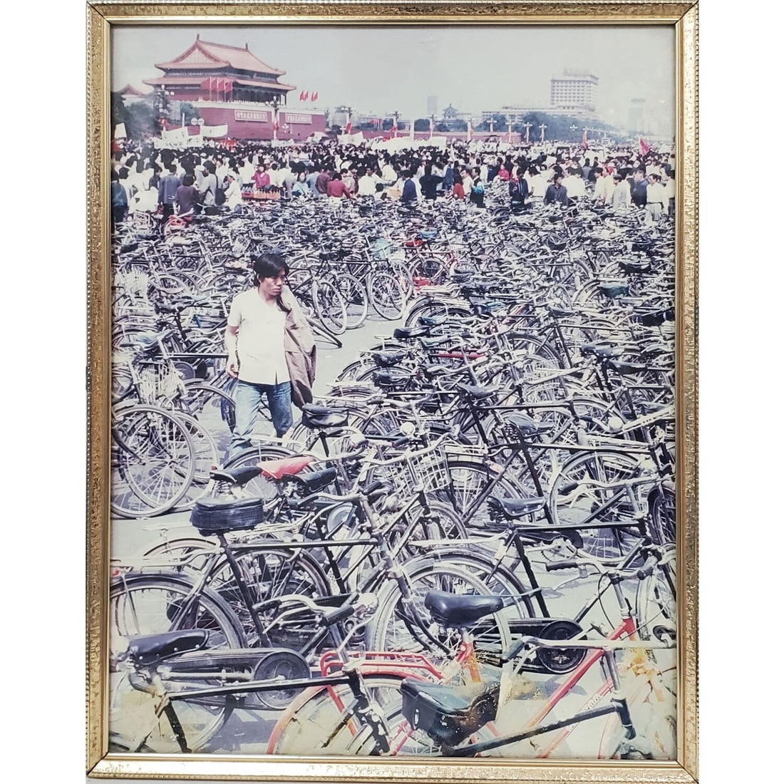 "Where's My Bike" By Khiang H. Hei Framed Print: Framed Print of "Where's My Bike" By Khiang H. Hei. Condition: Generally Good. Framed Under Glass Not Examined Out of Frame. Dimensions: Sight H- 13.25" x W- 10.25" Frame H- 14" x W- 11". Provenance: 
