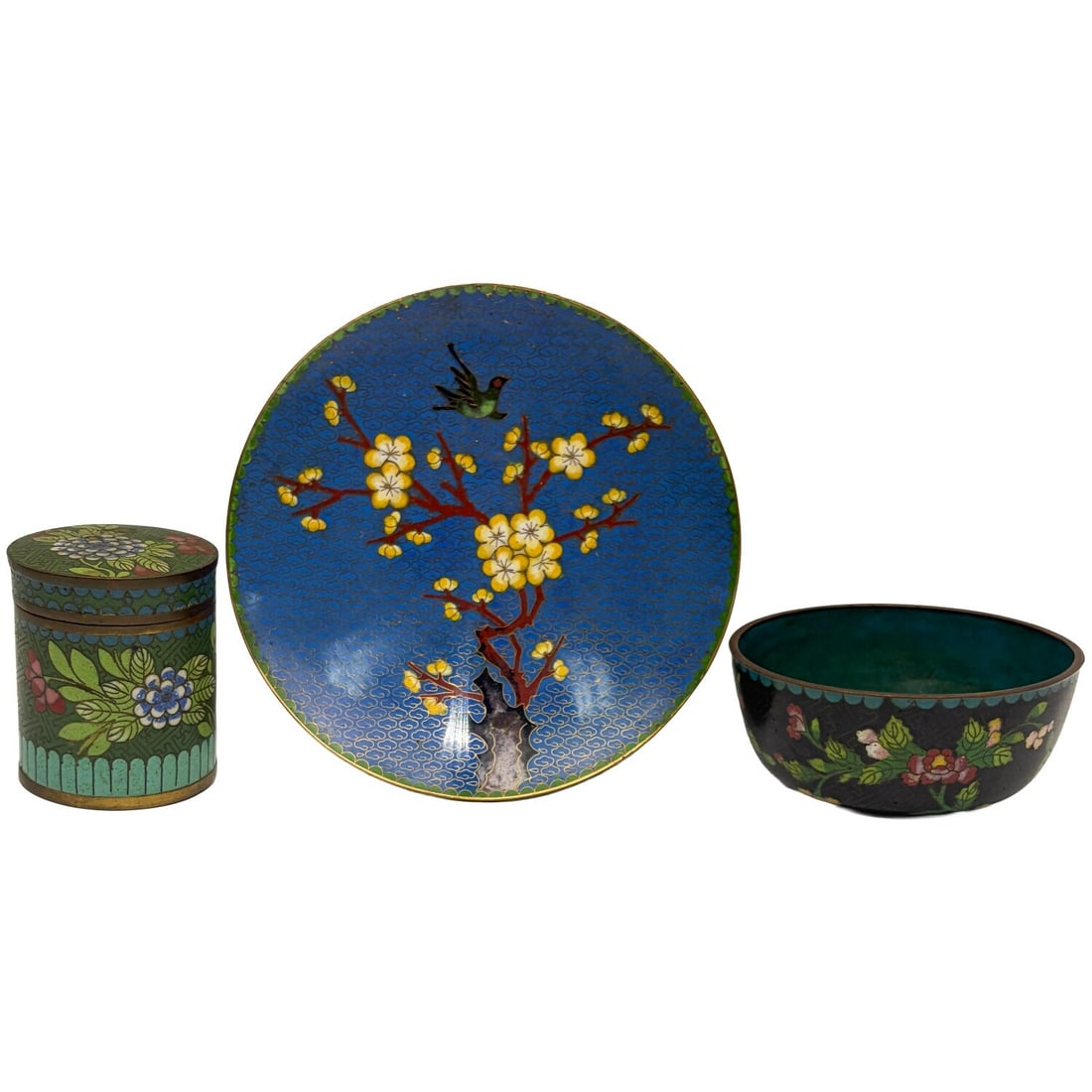 Lot of 3 Chinese Cloisonne Items (1 of 6)
