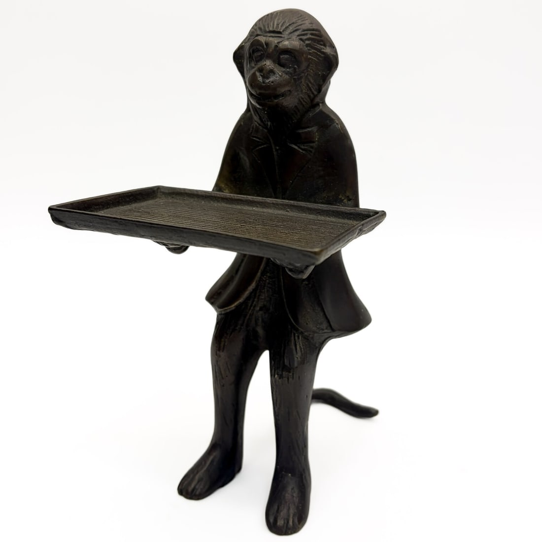 Metal Figural Monkey Card Holder: Metal Figural Monkey Card Holder. Condition: Generally Good.Dimensions: H-7.25". Provenance: From a Long Island, NY Home. Please note the absence of a Condition Report does not imply that there are no