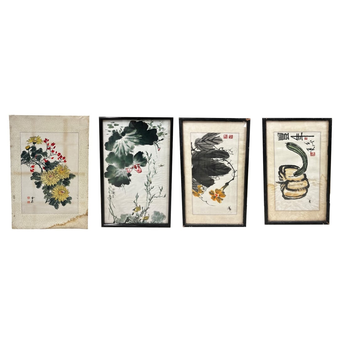 Lot of 4 Chinese Ink & Watercolor Artworks (1 of 5)