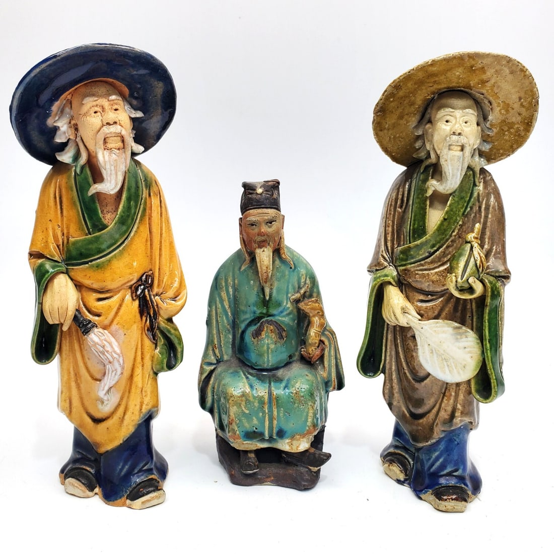 3 Chinese Porcelain Figures: 3 Chinese Porcelain Figures. Probably Antique. Condition: Generally Good. As Found. Dimensions: Tallest-H-7.8". Provenance: From a Long Island, NY Home. Please note the absence of a Condition Report d
