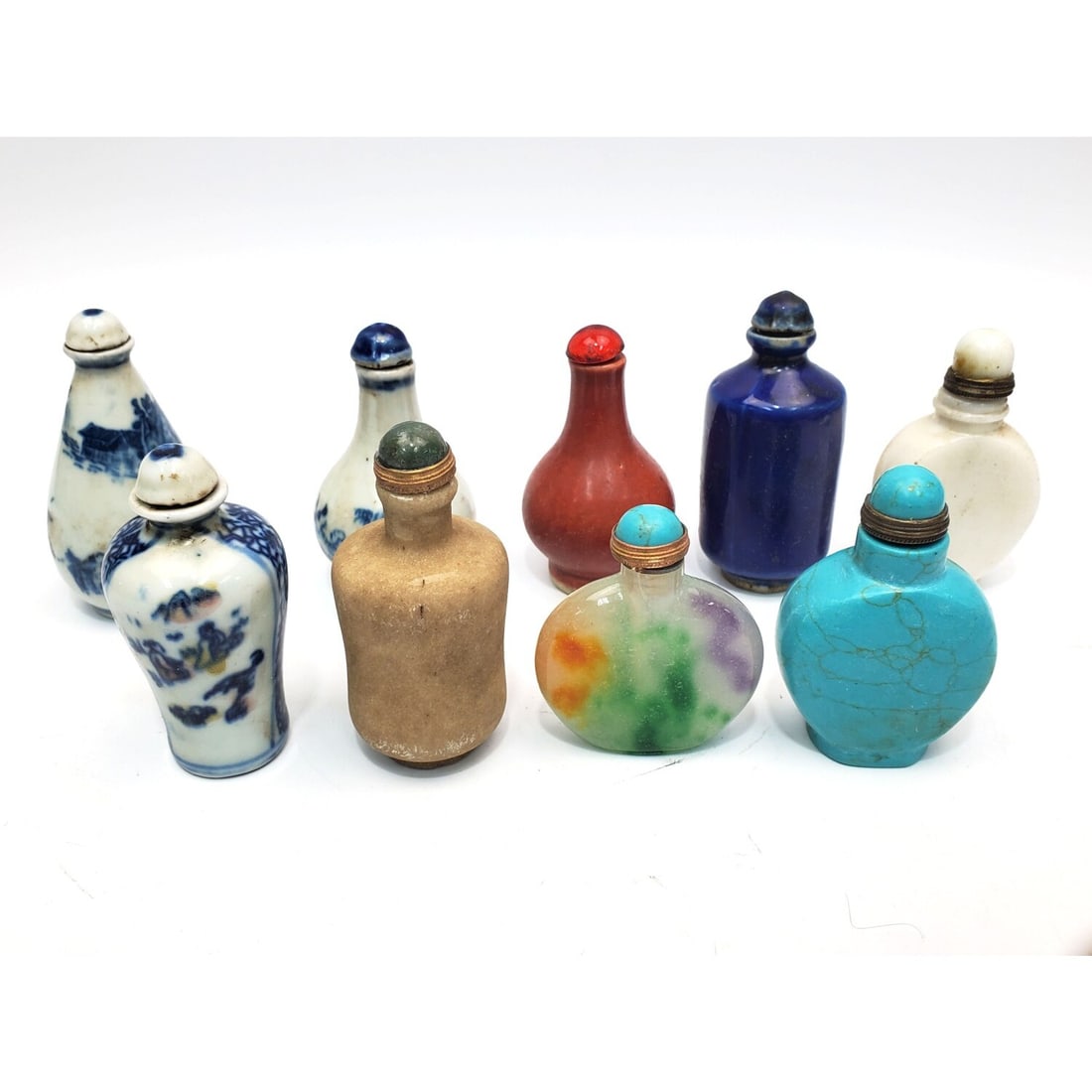 Lot of 9 Chinese Snuff Bottles Including Signed (1 of 4)