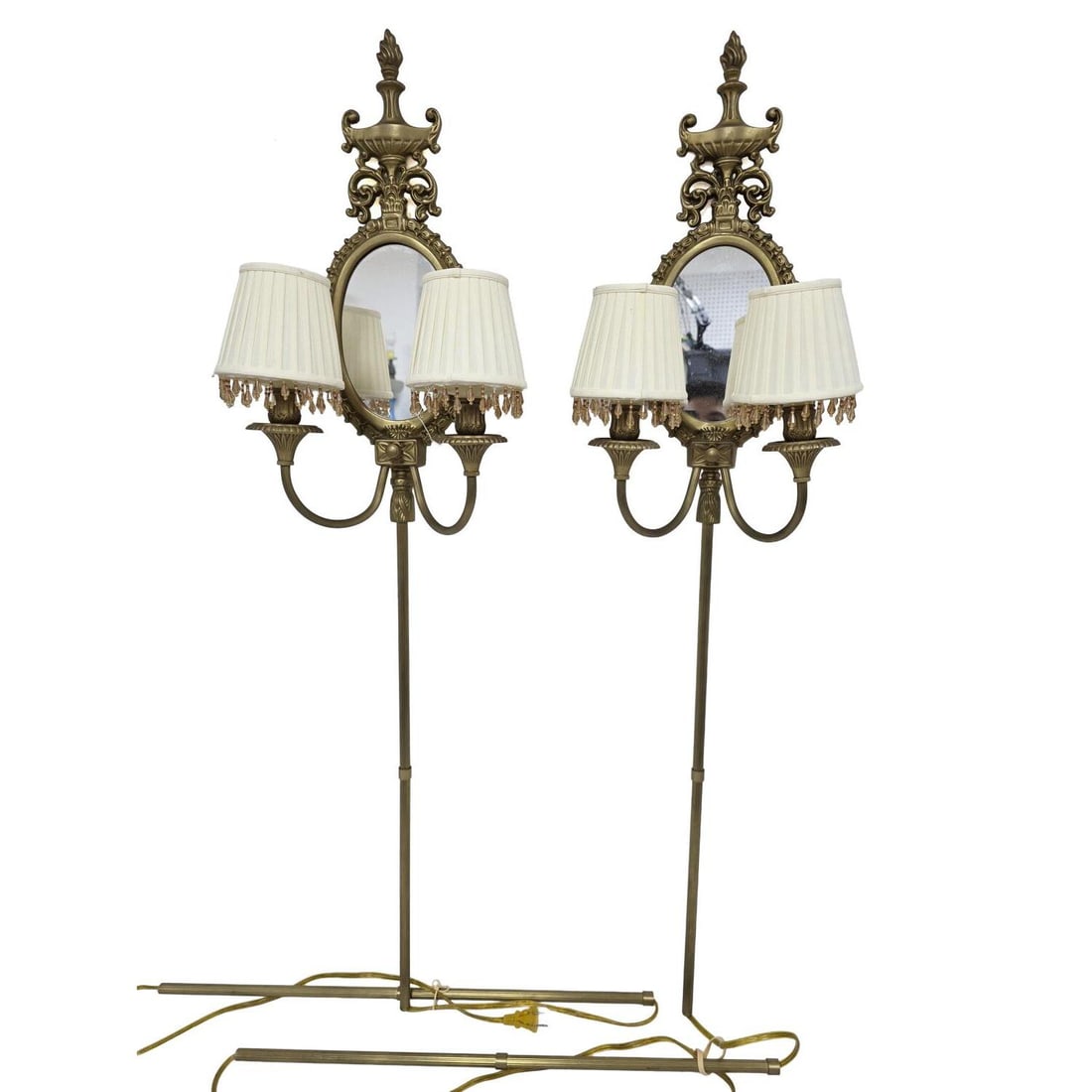 Pair Modern Neoclassical Style Bronze Wall Sconces (1 of 4)