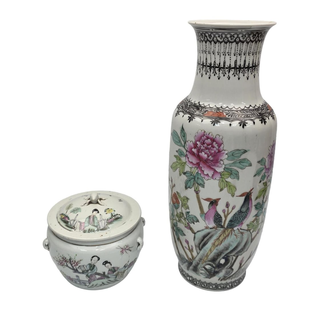 2 Chinese Porcelain Items Including a Signed Vase (1 of 5)