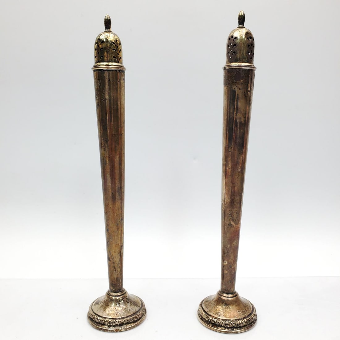 Pair Sterling Silver Weighted Salt & Pepper (1 of 4)