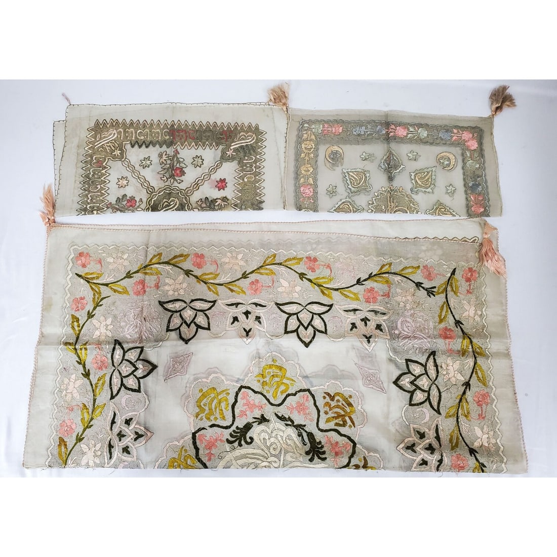 3 Antique Turkish Ottoman Embroidery Textiles (1 of 3)