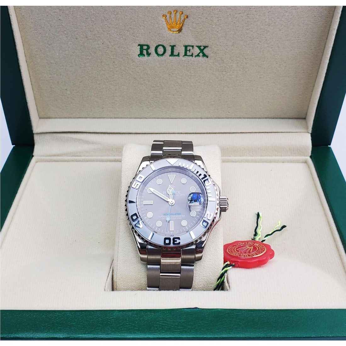 Mechanical Decorative Watch In Original Box: Mechanical Decorative Watch In Original Box. Not Authentic. Brand New & Never Used. Condition: Generally Very Good. Please Note- We Do Not Guarantee the Workability or Mechanism of Any Watches or Cloc