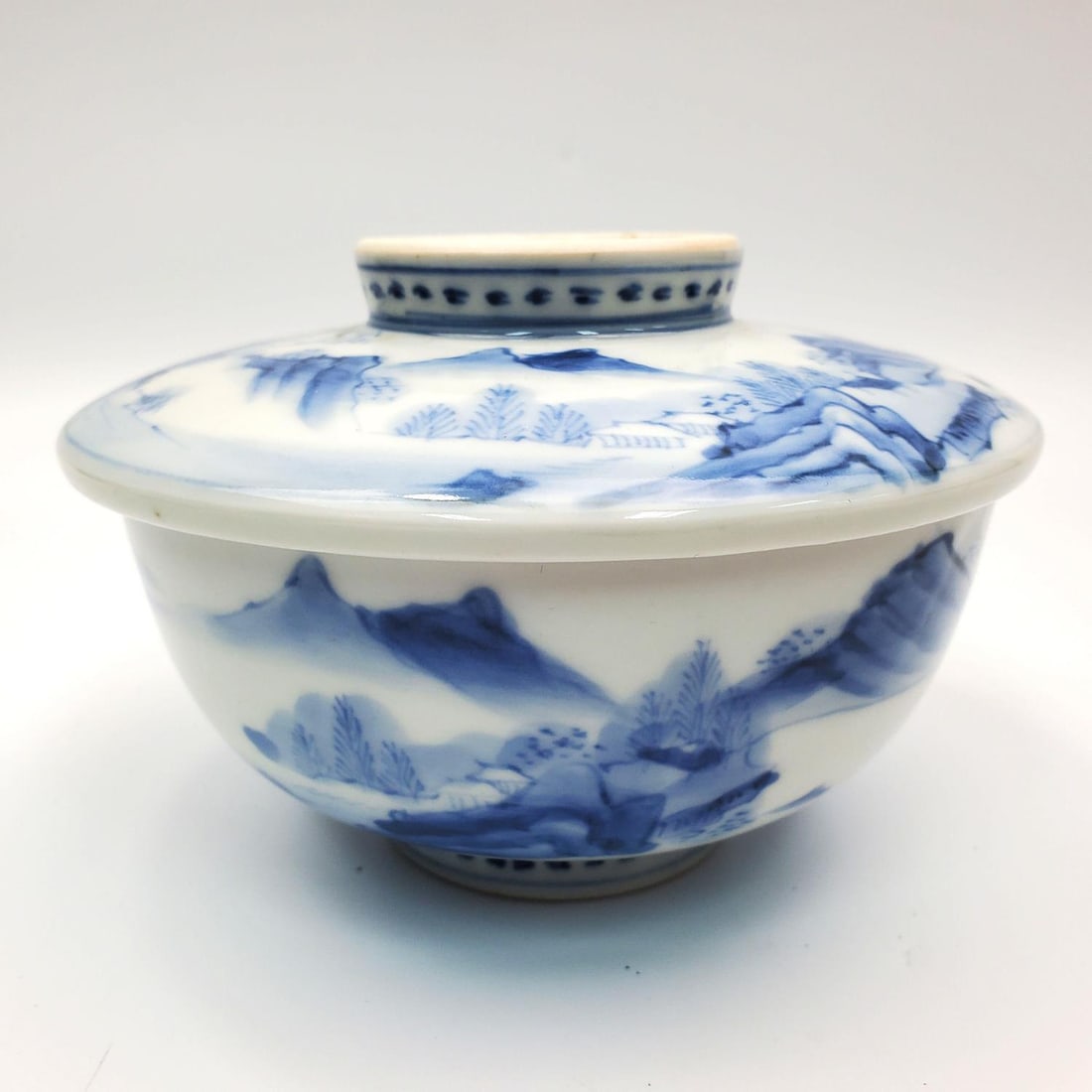 Chinese Blue & White Porcelain Covered Bowl (1 of 5)