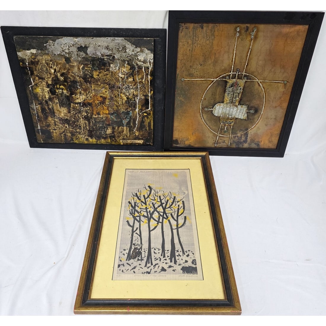 Lot of 3 Vintage Signed Artworks Incl Henry Newman (1 of 5)