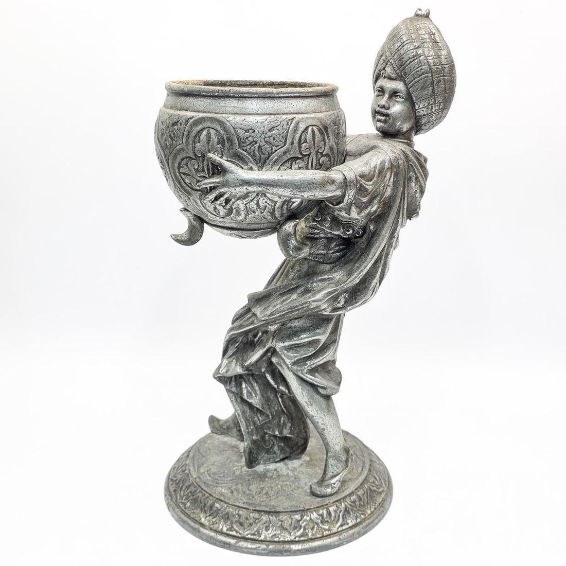 Antique Spelter Metal Figural Jardiniere (1 of 3)