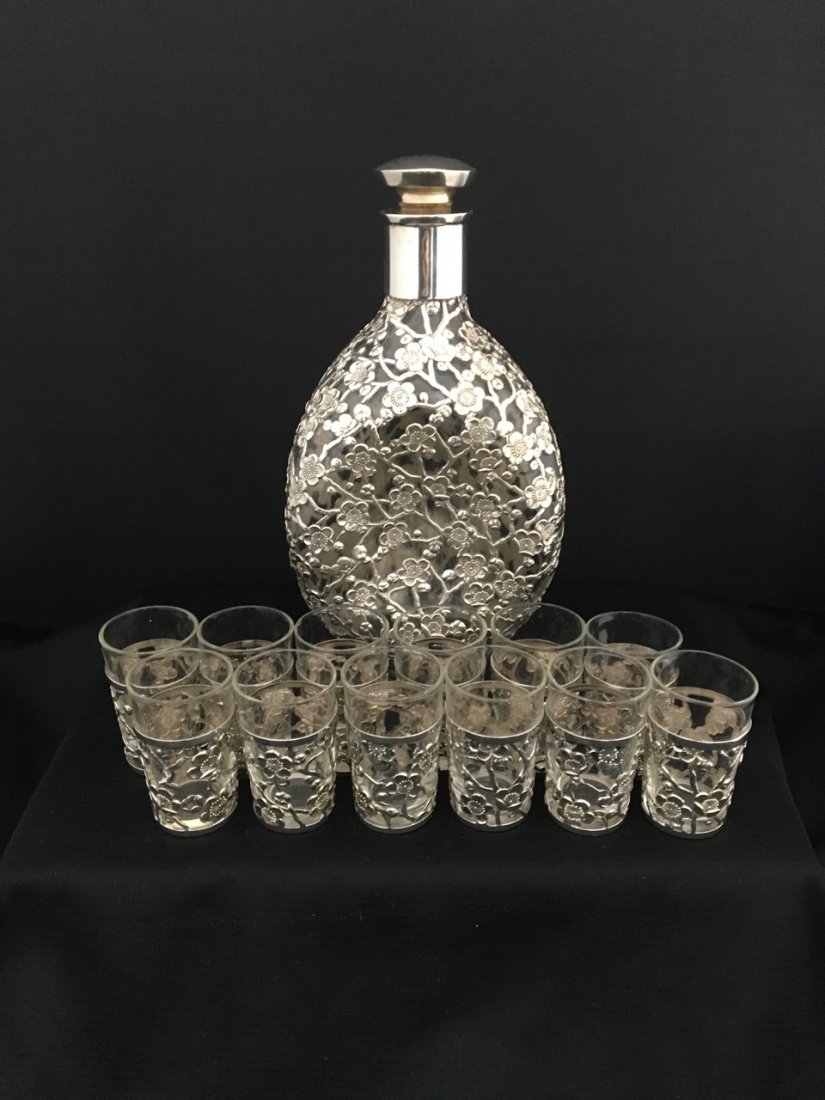 Chinese & Japanese Sterling Silver Mounted Drink Set (1 of 2)