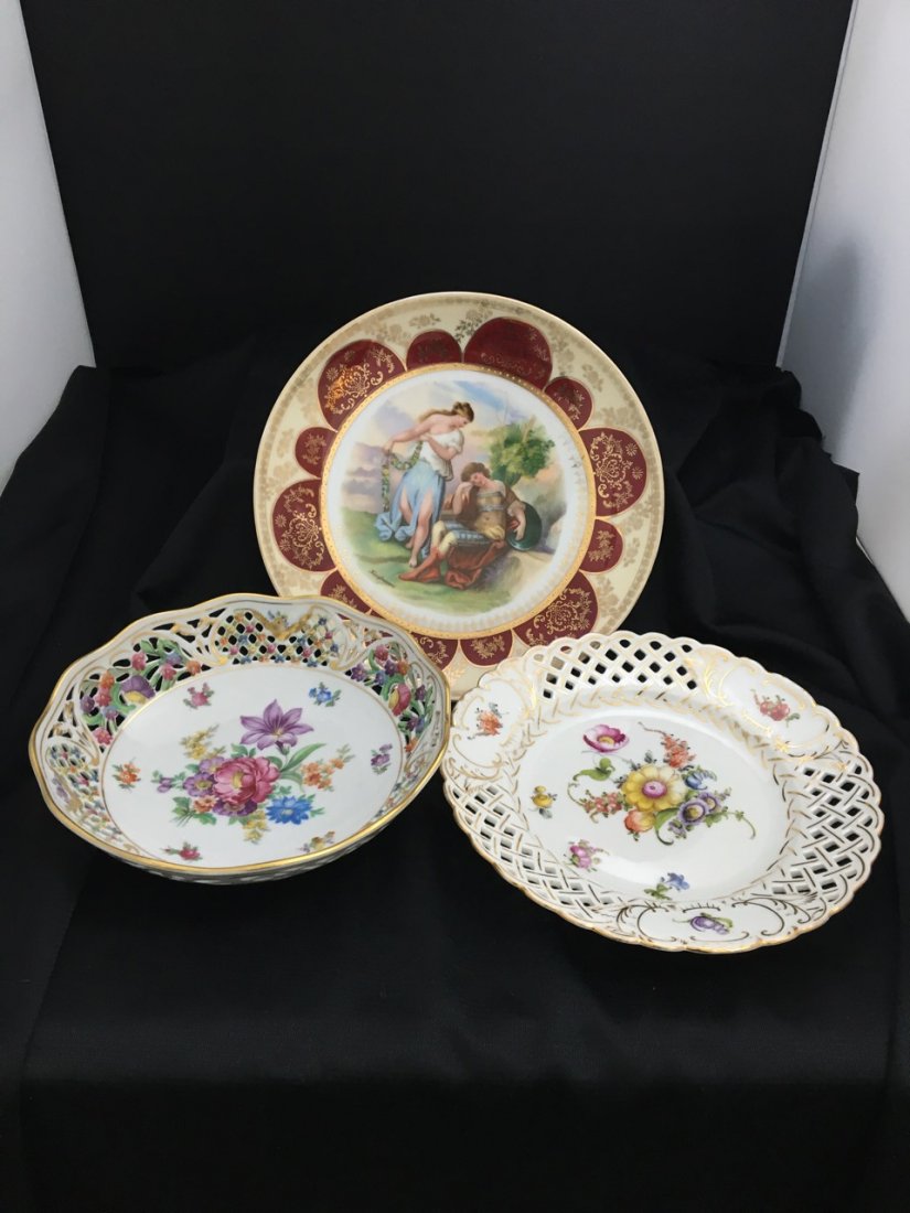 Three European Porcelain Plates (1 of 2)