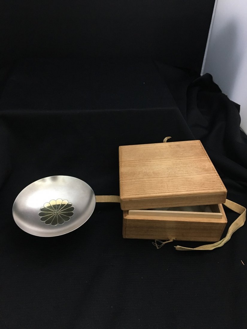 Japanese Rare Silver Emperor Sake Cup (1 of 3)
