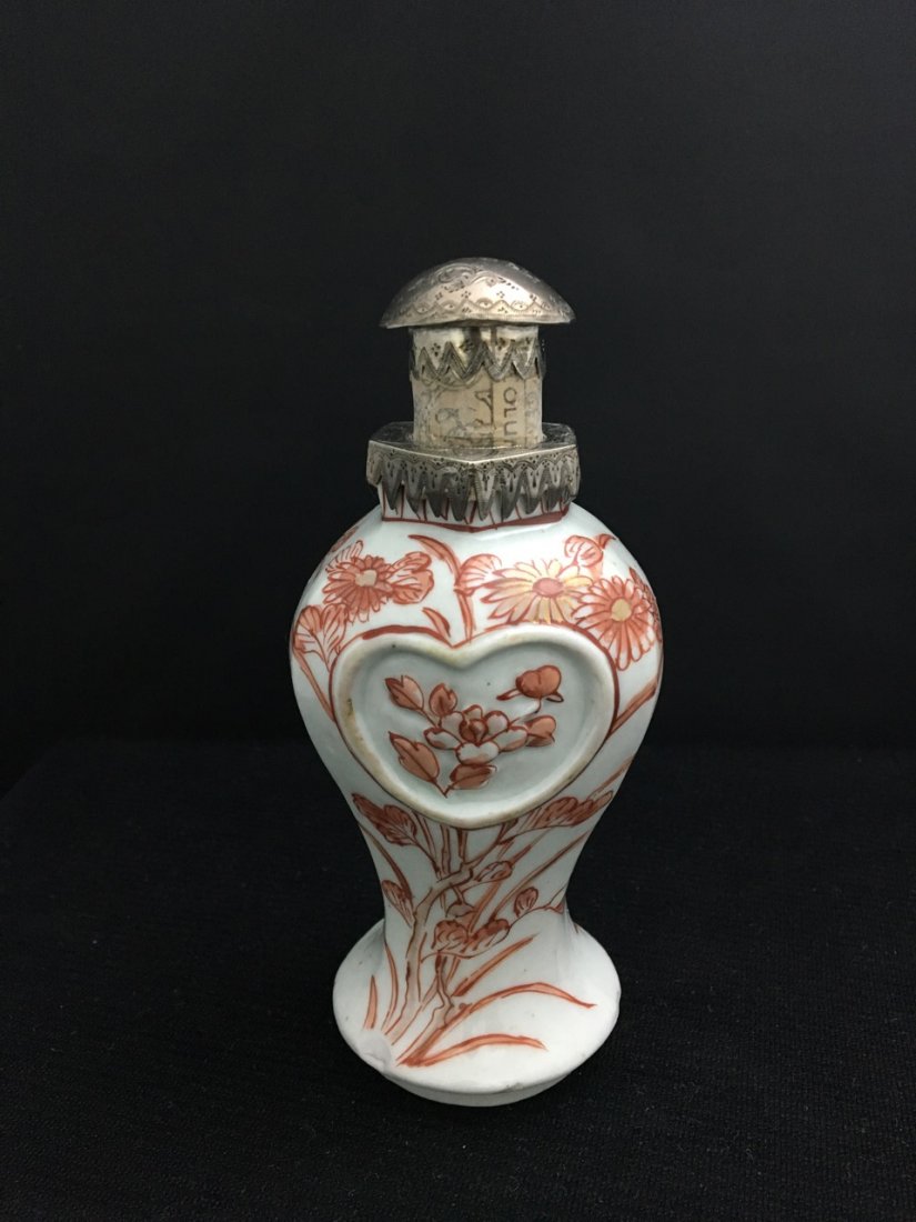 Chinese 19th-Century Silver Mounted Tea Caddy (1 of 3)