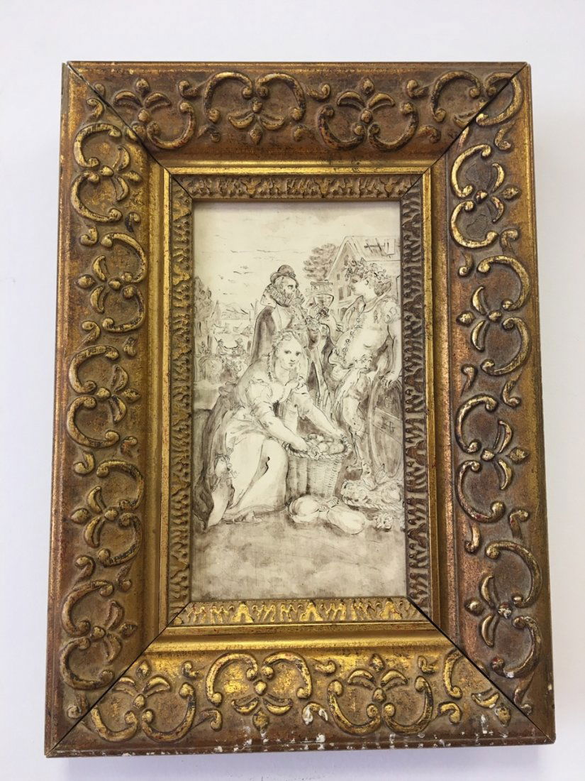 Porcelain Plaque Signed Hendrick Goltzius (1 of 3)