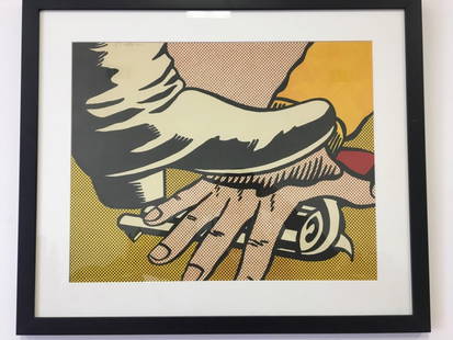 Lichtenstein Attributed Silk Screen (signed): 28" x 23.75"