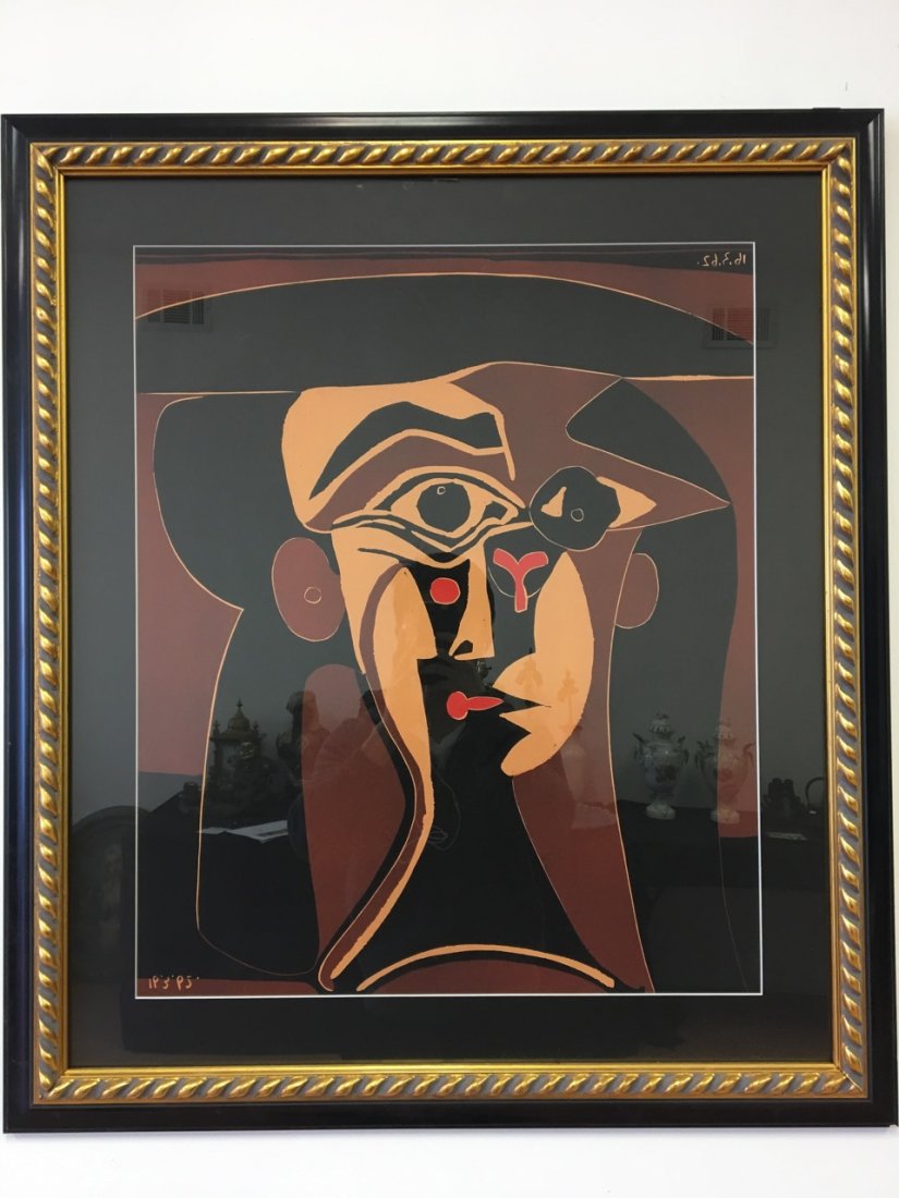 Picasso Attributed Linoleum Cot Print (1 of 3)