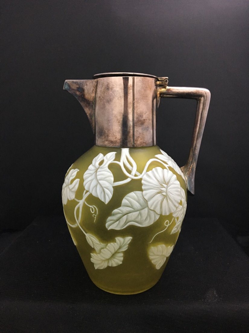 Webb English Cameo Silver Plate Pitcher (1 of 4)