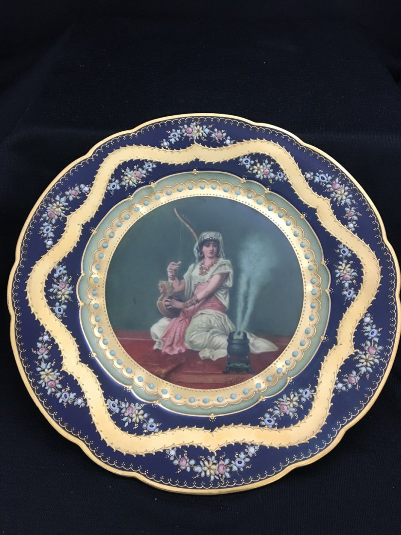 Royal Vienna Style Jeweled Plate (1 of 4)