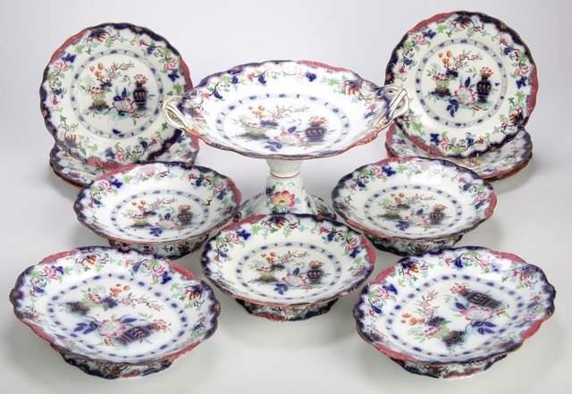 (Minton) Poonah Pattern Serving Set (1 of 6)