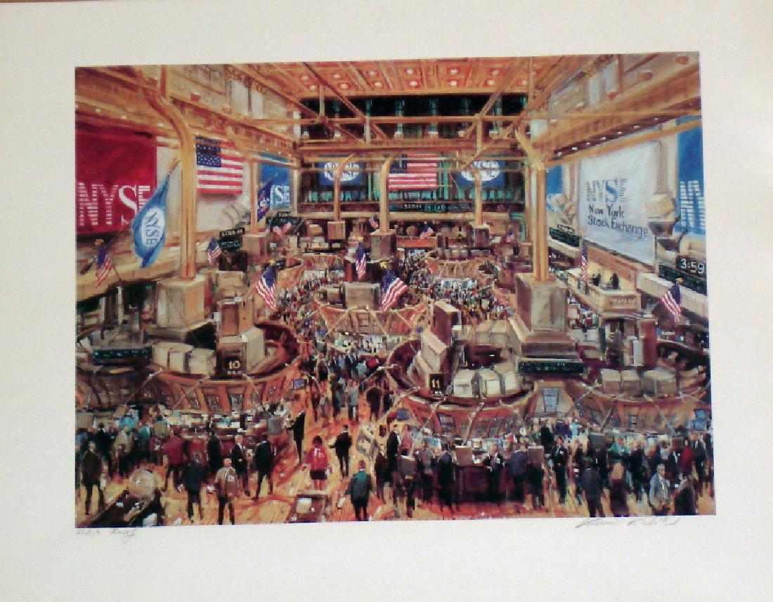 Kamil Kubik, Floor of the NYSE Signed Serigraph-Rare! (1 of 1)