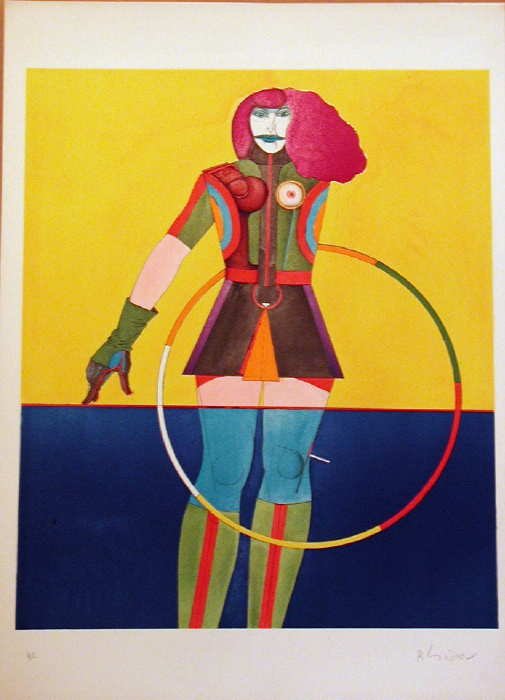 Richard Lindner, Girl with Hoop, Signed Lithograp