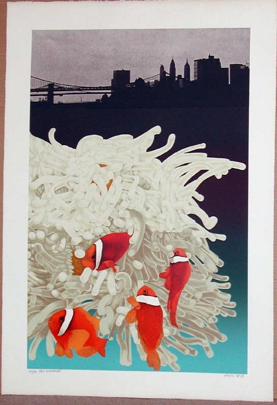 Michael Knigin, East River Dance, Signed Lithograp