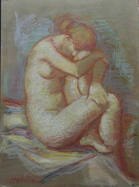 Jan De Ruth, Untitled Nude, Signed Oil on Board
