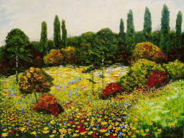 Wanda Kippenbrock, Wildflower Meadow, Oil on Canva