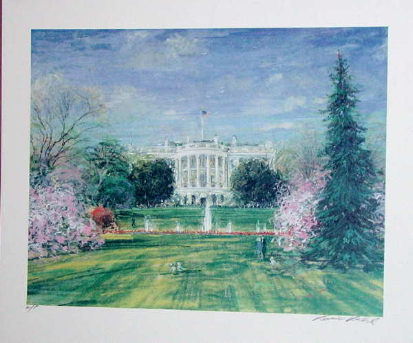 Kamil Kubik, The White House, Signed Serigraph