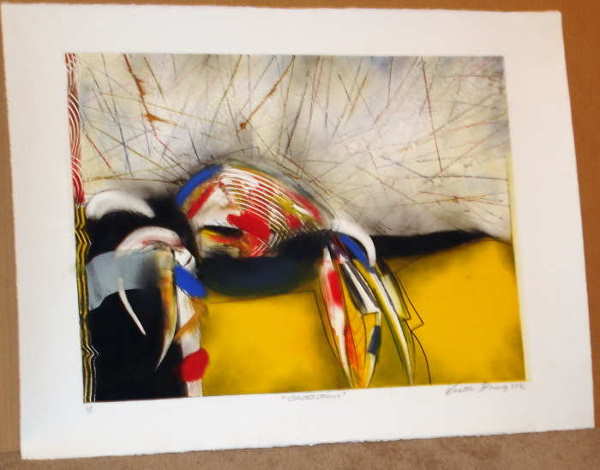 Victor Gomez, Abstractions, Signed Monoprint