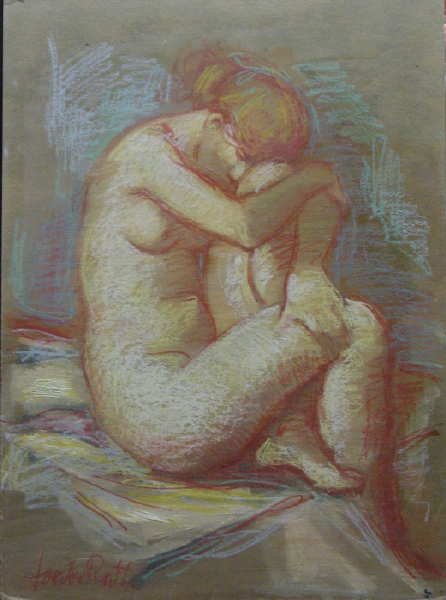 Jan De Ruth, Untitled Nude, Signed Oil on Board