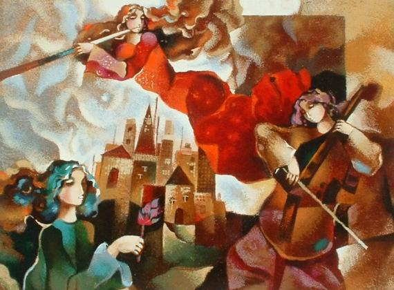 Galina Datloof, Spirit of Song, Signed Serigraph