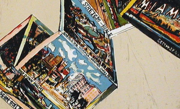 Malcolm Morley, Miami Postcard, Signed Lithograph - 2